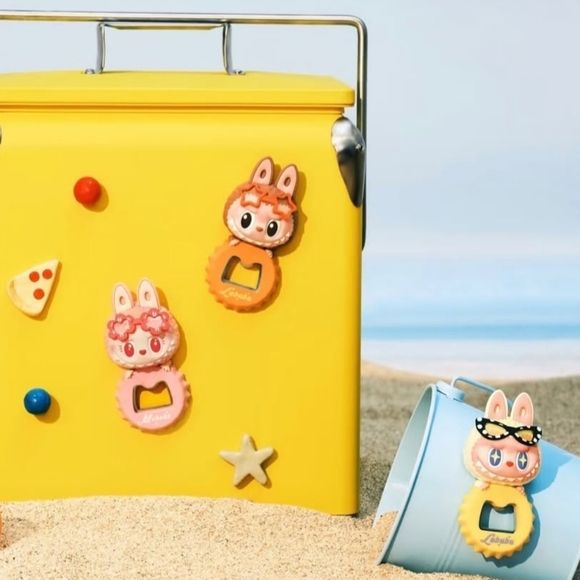 Popland Exclusive Bottle Opener/Fridge Magnet, Orange Labubu - Picture 5 of 6